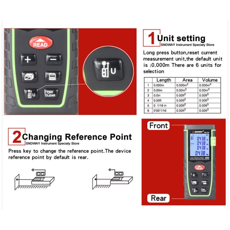 SNDWAY Range Finder Laser Handheld Range Finder SW-T60 - Laser Rangefinder by SNDWAY | Online Shopping South Africa | PMC Jewellery | Buy Now Pay Later Mobicred