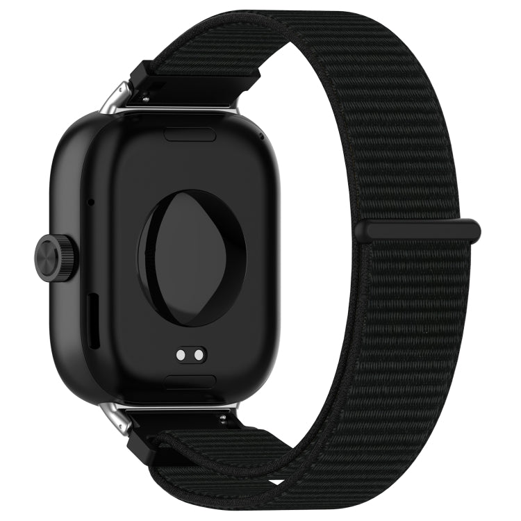 For Redmi Watch 4 / Watch 5 Nylon Loop Metal Connector Watch Band(Black) - Watch Bands by PMC TechLife | Online Shopping South Africa | PMC TechLife | Buy Now Pay Later Mobicred