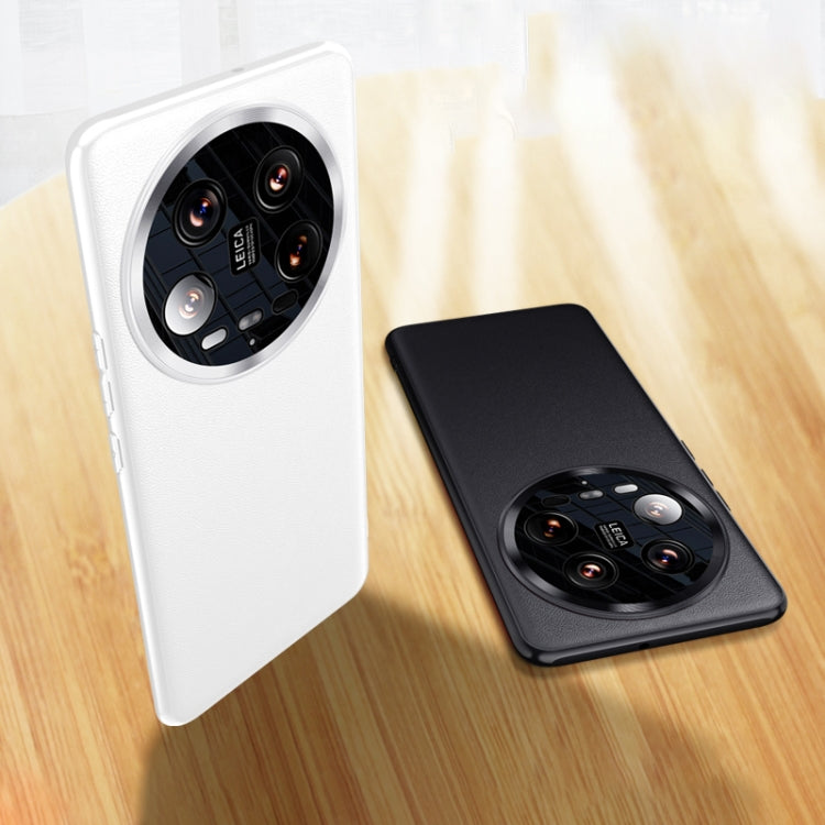 For Xiaomi 14 Ultra Plain-leather All-inclusive Shockproof Phone Case(Black) - free shipping - PMC TechLife - Order now!