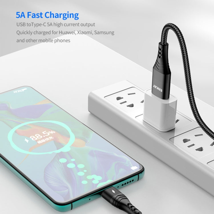 ENKAY 6-in-1 5A USB / Type-C to Type-C / 8 Pin / Micro USB Multifunction Fast Charging Cable, Cable Length:1m(Black) - Multifunction Cable by ENKAY | Online Shopping South Africa | PMC Jewellery | Buy Now Pay Later Mobicred