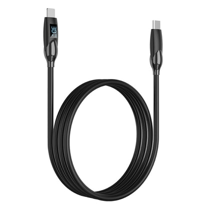 ENKAY PD30W Type-C to 8 Pin Fast Charging Data Silicone Cable with LED Display, Length:1m(Black) - 2 in 1 Cable by ENKAY | Online Shopping South Africa | PMC Jewellery | Buy Now Pay Later Mobicred