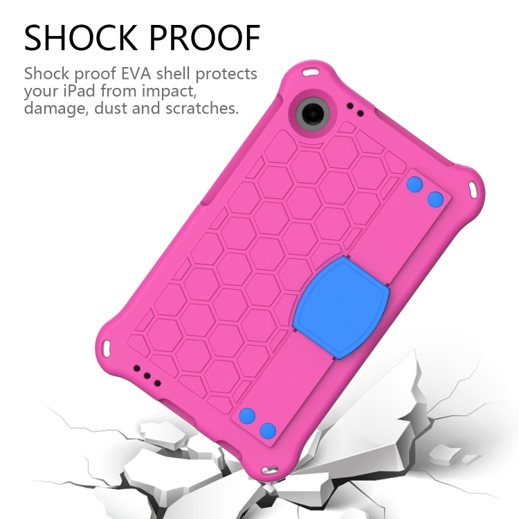 For Alcatel Joy Tab2 2020 / 3T 8.0 Honeycomb EVA Hybrid PC Tablet Case with Strap(Rose Red+Blue) - Others by PMC TechLife | Online Shopping South Africa | PMC TechLife | Buy Now Pay Later Mobicred