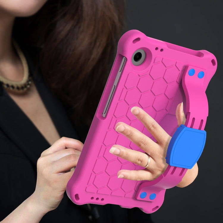 For Alcatel Joy Tab2 2020 / 3T 8.0 Honeycomb EVA Hybrid PC Tablet Case with Strap(Rose Red+Blue) - Others by PMC TechLife | Online Shopping South Africa | PMC TechLife | Buy Now Pay Later Mobicred