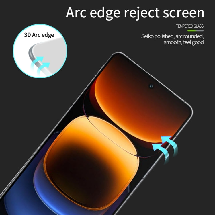 For vivo iQOO 12 Pro PINWUYO 9H 3D Hot Bending Tempered Glass Film(Black) - iQOO 12 Pro Tempered Glass by PINWUYO | Online Shopping South Africa | PMC Jewellery | Buy Now Pay Later Mobicred