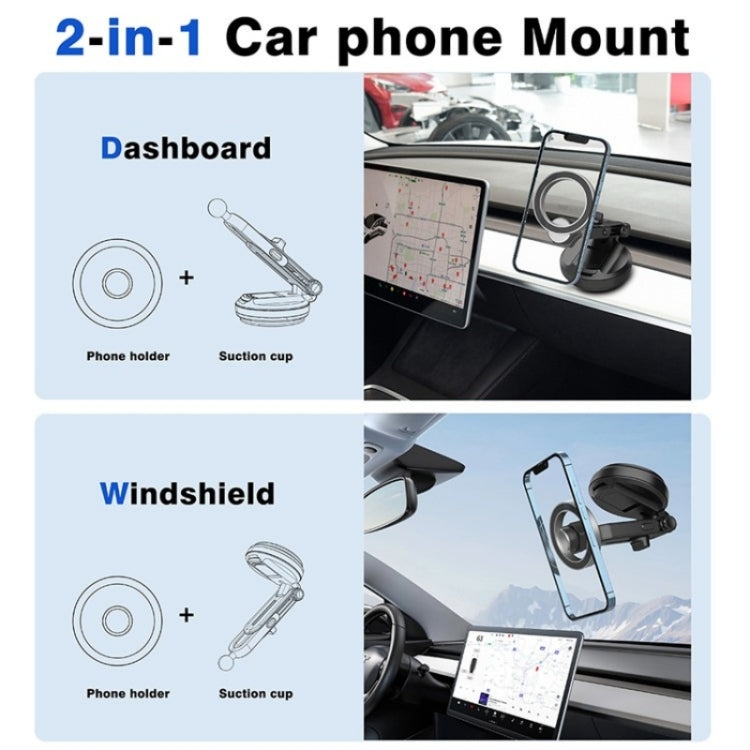 Car Dashboard / Windshield Compatible Magnet Type Phone Holder Suction Cup Base - Car Holders by PMC Jewellery | Online Shopping South Africa | PMC Jewellery | Buy Now Pay Later Mobicred