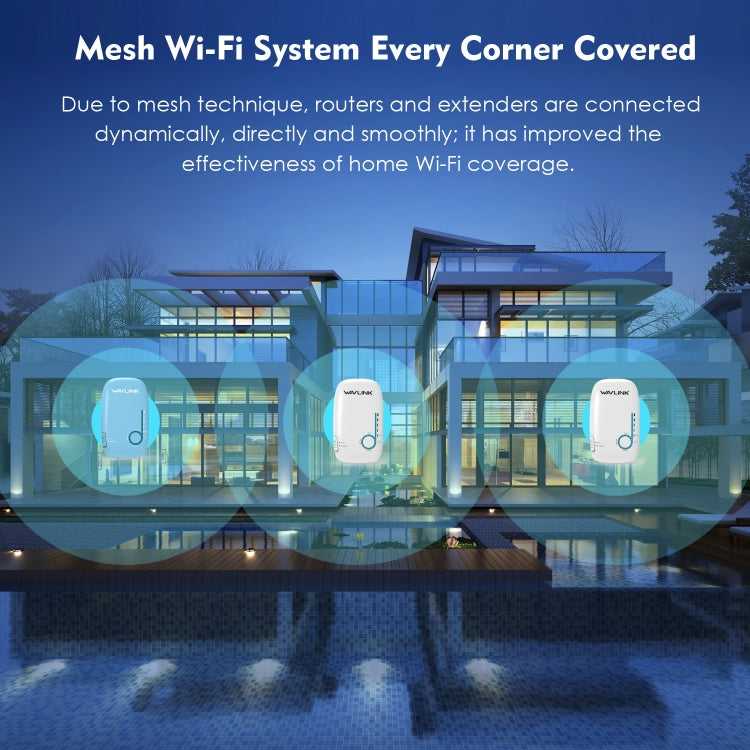 WAVLINK WS-WN576A2 AC750 Household WiFi Router Network Extender Dual Band Wireless Repeater, Plug:US Plug - Wireless Routers by WAVLINK | Online Shopping South Africa | PMC Jewellery | Buy Now Pay Later Mobicred