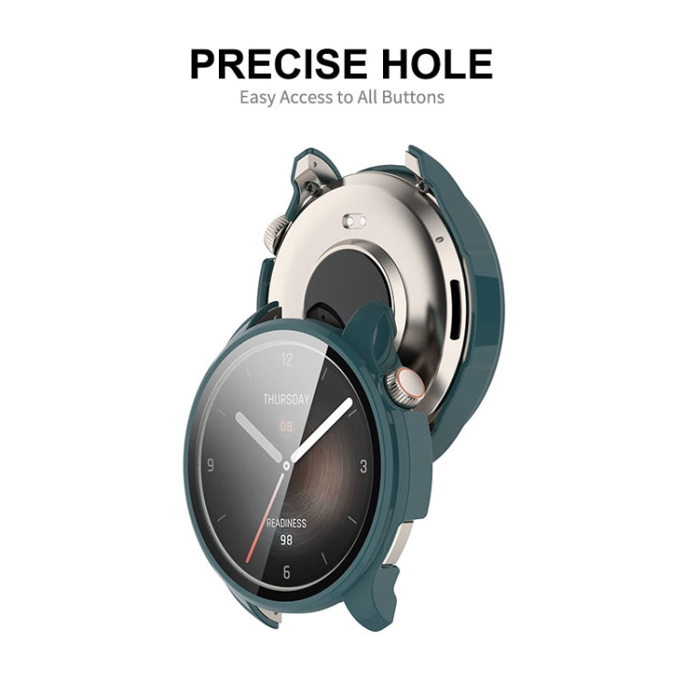 For Amazfit Balance A2286 ENKAY Hat-Prince Full Coverage Tempered Glass Film Integrated PC Watch Case(Transparent) - Watch Cases by ENKAY | Online Shopping South Africa | PMC Jewellery | Buy Now Pay Later Mobicred