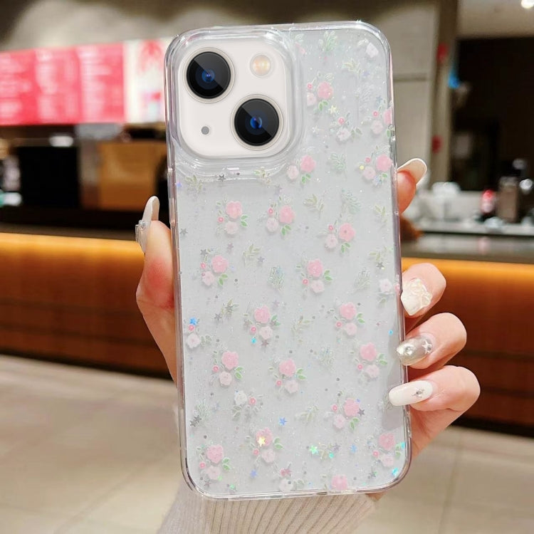 For  iPhone 13 Spring Garden Epoxy TPU Phone Case(F05 Pink and White Flowers) - iPhone 13 Cases by PMC Jewellery | Online Shopping South Africa | PMC Jewellery