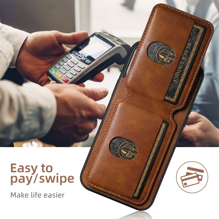 For iPhone 16 Pro Max Suteni H02 Leather Wallet Stand Back Phone Case(Brown) - iPhone 16 Pro Max Cases by Suteni | Online Shopping South Africa | PMC Jewellery | Buy Now Pay Later Mobicred