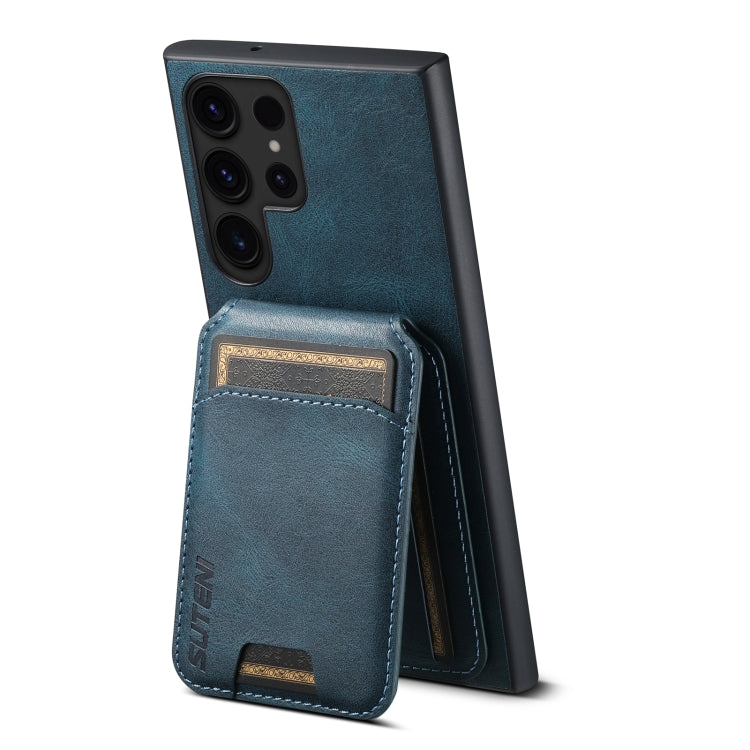 For Samsung Galaxy S24+ 5G Suteni H02 Leather Wallet Stand Back Phone Case(Blue) - Galaxy S24+ 5G Cases by Suteni | Online Shopping South Africa | PMC Jewellery | Buy Now Pay Later Mobicred