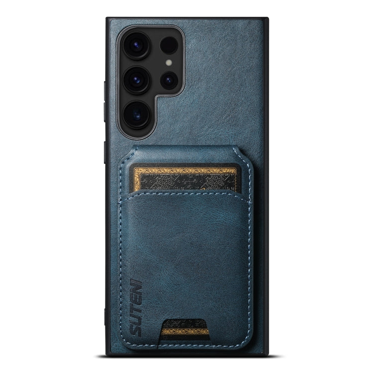 For Samsung Galaxy S24 Ultra Suteni H02 Leather Wallet Stand Back Phone Case(Blue) - Galaxy S24 Ultra 5G Cases by Suteni | Online Shopping South Africa | PMC Jewellery | Buy Now Pay Later Mobicred