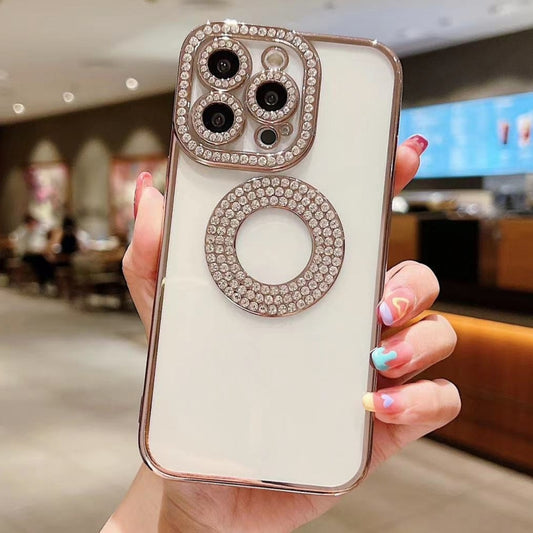 For iPhone 13 Pro Max Electroplated Diamond TPU Phone Case(Rose Gold) - iPhone 13 Pro Max Cases by PMC Jewellery | Online Shopping South Africa | PMC Jewellery