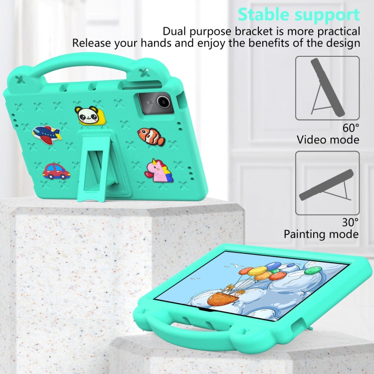 For Lenovo Tab M11 / Xiaoxin Pad 2024 Handle Kickstand Children EVA Shockproof Tablet Case(Mint Green) - Lenovo by PMC Jewellery | Online Shopping South Africa | PMC Jewellery | Buy Now Pay Later Mobicred