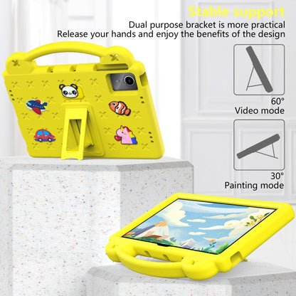 For Lenovo Tab M11 / Xiaoxin Pad 2024 Handle Kickstand Children EVA Shockproof Tablet Case(Yellow) - Lenovo by PMC Jewellery | Online Shopping South Africa | PMC Jewellery | Buy Now Pay Later Mobicred