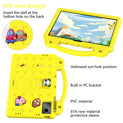 For Lenovo Tab M11 / Xiaoxin Pad 2024 Handle Kickstand Children EVA Shockproof Tablet Case(Yellow) - Lenovo by PMC Jewellery | Online Shopping South Africa | PMC Jewellery | Buy Now Pay Later Mobicred