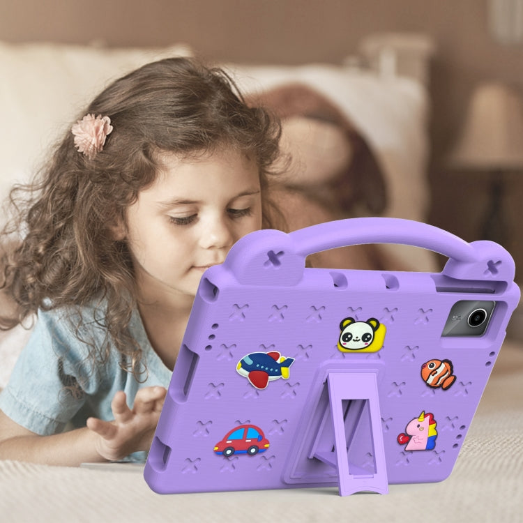 For Lenovo Tab P11 / J606F Handle Kickstand Children EVA Shockproof Tablet Case(Light Purple) - Lenovo by PMC TechLife | Online Shopping South Africa | PMC TechLife | Buy Now Pay Later Mobicred