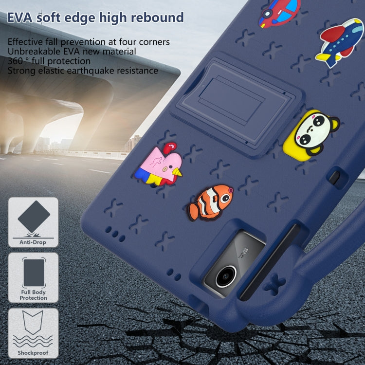 For DOOGEE T30 Pro 11 2023 Handle Kickstand Children EVA Shockproof Tablet Case(Navy Blue) - Others by PMC Jewellery | Online Shopping South Africa | PMC Jewellery | Buy Now Pay Later Mobicred