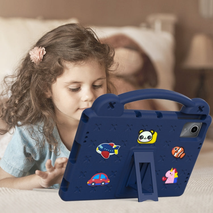 For Huawei MatePad SE 11 2024 Handle Kickstand Children EVA Shockproof Tablet Case(Navy Blue) - Huawei by PMC Jewellery | Online Shopping South Africa | PMC Jewellery | Buy Now Pay Later Mobicred