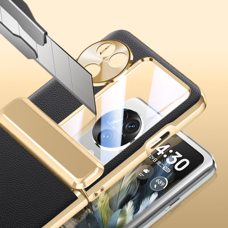 For OPPO Find N3 Flip Electroplated Case-film Integral Hinge Shockproof Phone Case(Black) - Find N3 Flip Cases by PMC Jewellery | Online Shopping South Africa | PMC Jewellery | Buy Now Pay Later Mobicred