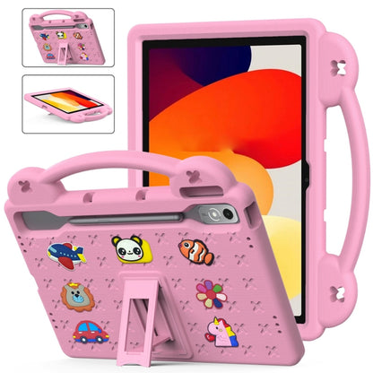 For  Lenovo Tab  P12 / Xiaoxin Pad Pro 12.7 Handle Kickstand Children EVA Shockproof Tablet Case(Pink) - Lenovo by PMC Jewellery | Online Shopping South Africa | PMC Jewellery | Buy Now Pay Later Mobicred