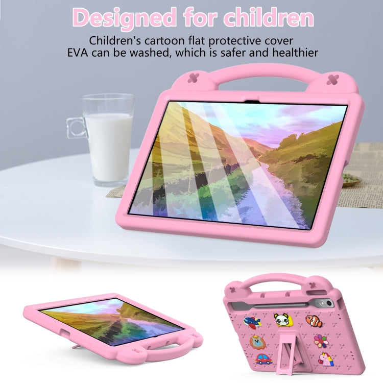 For  Lenovo Tab  P12 / Xiaoxin Pad Pro 12.7 Handle Kickstand Children EVA Shockproof Tablet Case(Pink) - Lenovo by PMC Jewellery | Online Shopping South Africa | PMC Jewellery | Buy Now Pay Later Mobicred