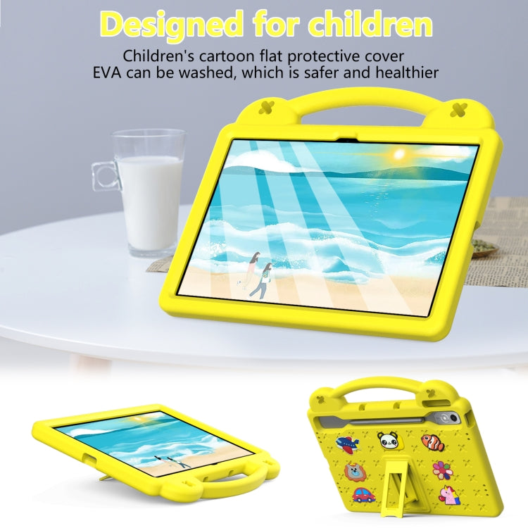 For  Lenovo Tab  P12 / Xiaoxin Pad Pro 12.7 Handle Kickstand Children EVA Shockproof Tablet Case(Yellow) - free shipping - PMC TechLife - Order now!