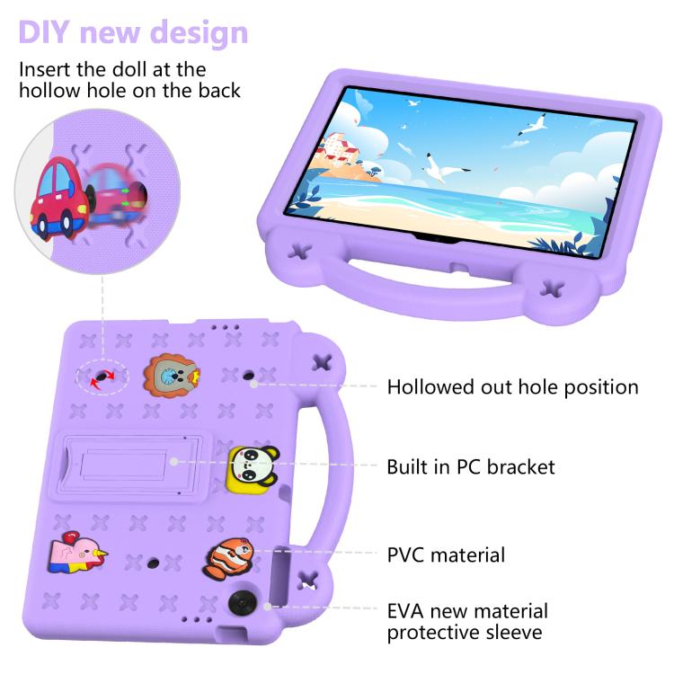 For Lenovo Tab TB-311 / WIFI 10.1 2025 Handle Kickstand Children EVA Shockproof Tablet Case(Light Purple) - Lenovo by PMC TechLife | Online Shopping South Africa | PMC TechLife | Buy Now Pay Later Mobicred