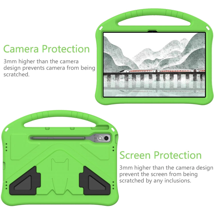 For Lenovo Tab P12  EVA Shockproof Tablet Case with Holder(Green) - Lenovo by PMC TechLife | Online Shopping South Africa | PMC TechLife | Buy Now Pay Later Mobicred