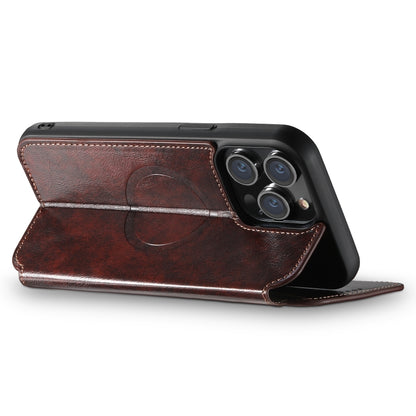 For iPhone 15 Pro Suteni J05 Leather Magnetic MagSafe Phone Case(Brown) - iPhone 15 Pro Cases by Suteni | Online Shopping South Africa | PMC Jewellery | Buy Now Pay Later Mobicred