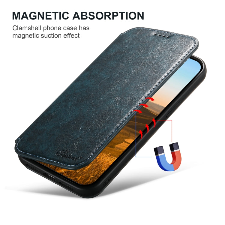 For iPhone 16 Plus Suteni J05 Leather Magnetic MagSafe Phone Case(Blue) - iPhone 16 Plus Cases by Suteni | Online Shopping South Africa | PMC Jewellery | Buy Now Pay Later Mobicred