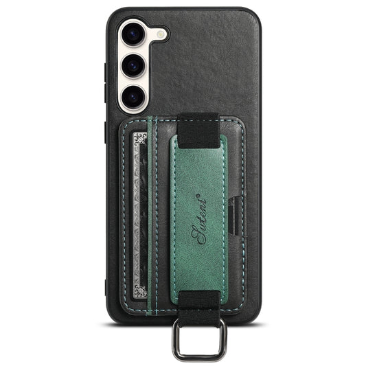 For Samsung Galaxy S24  5G Suteni H13 Card Wallet Wrist Strap Holder PU Phone Case(Black) - Galaxy S24 5G Cases by Suteni | Online Shopping South Africa | PMC Jewellery | Buy Now Pay Later Mobicred