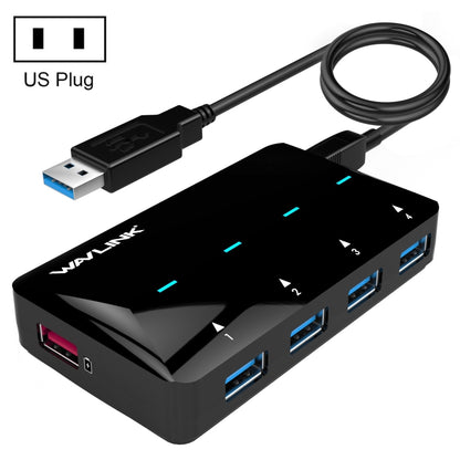 WAVLINK WL-UH3042P1 2.4A Fast Charging Adapter for Keyboard Mouse 4-Port USB3.0 HUB(US Plug) - USB 3.0 HUB by WAVLINK | Online Shopping South Africa | PMC Jewellery | Buy Now Pay Later Mobicred