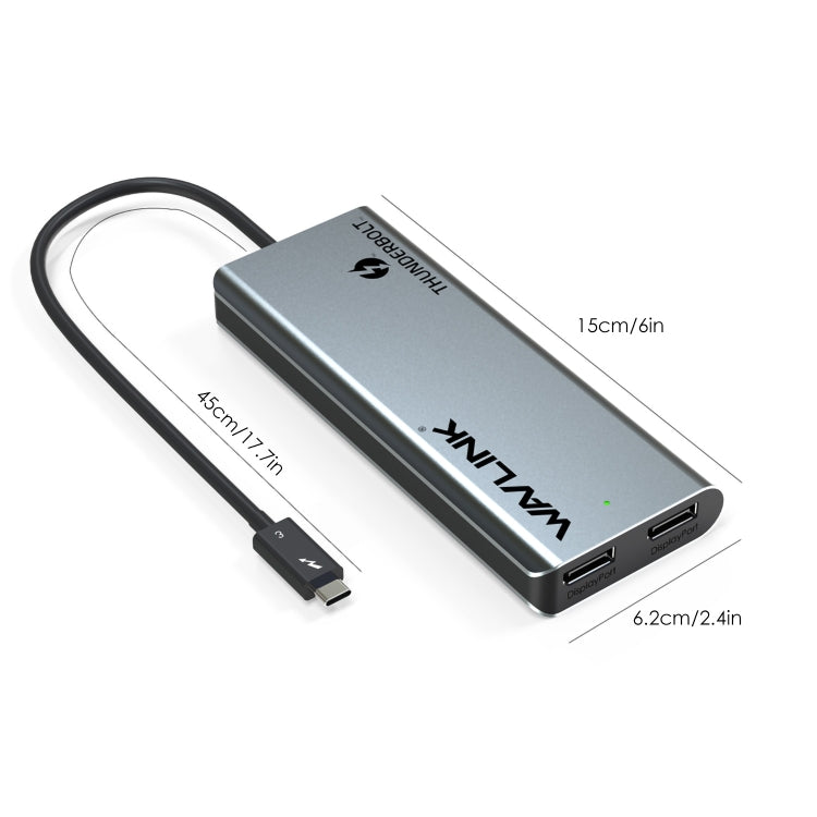 WAVLINK WL-UTD05 Multi-Function 4-in-1 Extender Type-C to DP Thunderbolt 3 Connector 4K Transfer - USB HUB by WAVLINK | Online Shopping South Africa | PMC Jewellery | Buy Now Pay Later Mobicred