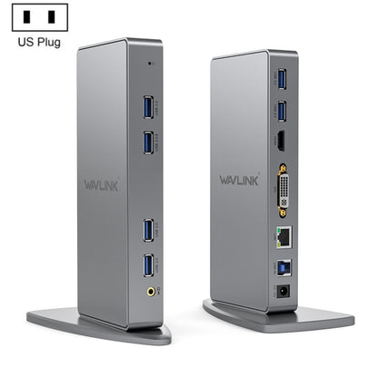 WAVLINK WL-UG39DK7 USB3.0 Hub Adapter Multi-Screen Graphics Card Universal Docking Station, Plug:US Plug - USB HUB by WAVLINK | Online Shopping South Africa | PMC Jewellery | Buy Now Pay Later Mobicred