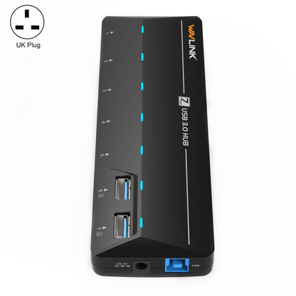 WAVLINK WL-UH3073D USB3.0 HUB Adapter 7-Port Docking Station with Individual Switch(UK Plug) - USB 3.0 HUB by WAVLINK | Online Shopping South Africa | PMC Jewellery | Buy Now Pay Later Mobicred