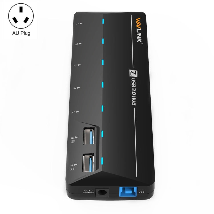 WAVLINK WL-UH3073D USB3.0 HUB Adapter 7-Port Docking Station with Individual Switch(AU Plug) - USB 3.0 HUB by WAVLINK | Online Shopping South Africa | PMC Jewellery | Buy Now Pay Later Mobicred