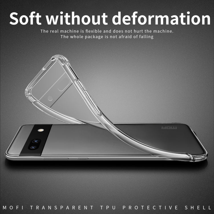 For Google Pixel 8a MOFI Ming Series Transparent Ultra-thin TPU Phone Case(Transparent) - Google Cases by MOFI | Online Shopping South Africa | PMC TechLife | Buy Now Pay Later Mobicred