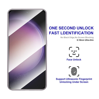 For Samsung Galaxy S24 5G 2pcs ENKAY Hat-Prince 0.18mm High Aluminum-silicon Tempered Glass Film, Support Ultrasonic Fingerprint Unclock - Galaxy S24 5G Tempered Glass by ENKAY | Online Shopping South Africa | PMC Jewellery | Buy Now Pay Later Mobicred