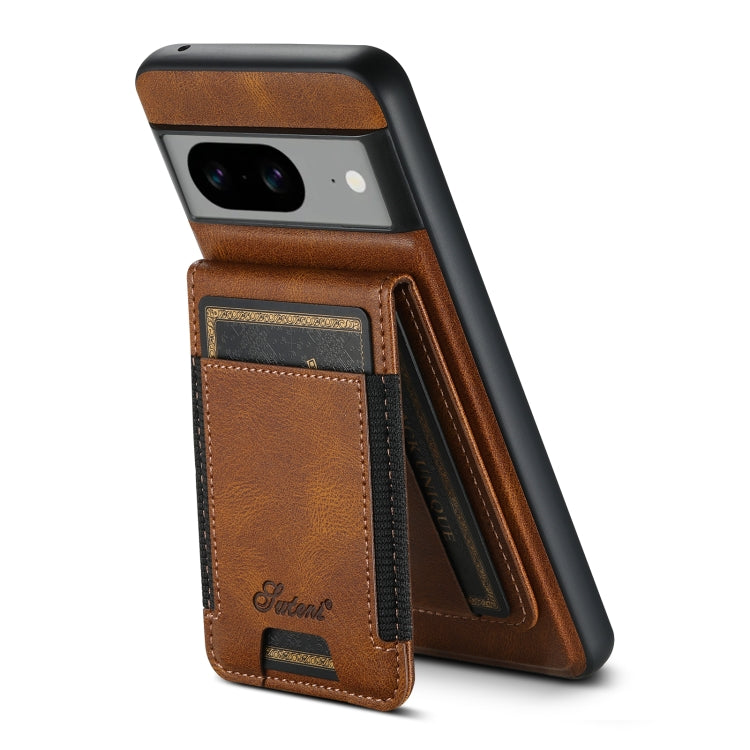 For Google Pixel 7 Pro Suteni H17 Oil Eax Leather Detachable Wallet Phone Case(Brown) - Google Cases by Suteni | Online Shopping South Africa | PMC Jewellery | Buy Now Pay Later Mobicred