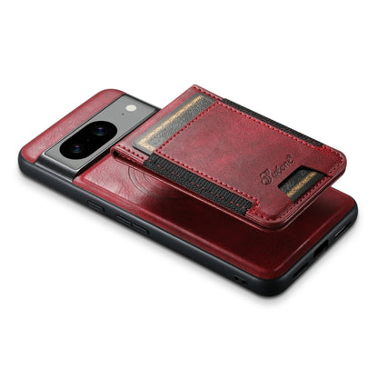 For Google Pixel 6 Suteni H17 Oil Eax Leather Detachable Wallet Phone Case(Red) - Google Cases by Suteni | Online Shopping South Africa | PMC Jewellery | Buy Now Pay Later Mobicred