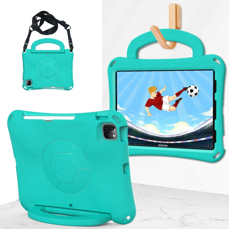 For iPad Pro 11 2024 Handle Football Shaped EVA Shockproof Tablet Case(Mint  Green) - iPad Pro 11 2024 Cases by PMC TechLife | Online Shopping South Africa | PMC TechLife | Buy Now Pay Later Mobicred