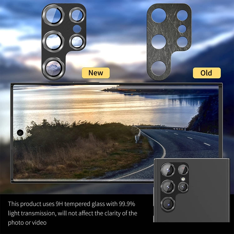 For Samsung Galaxy S24 Ultra 5G ENKAY Hat-Prince 9H Rear Camera Lens Aluminium Alloy Tempered Glass Film(Yellow) - Galaxy S24 Ultra 5G Tempered Glass by ENKAY | Online Shopping South Africa | PMC Jewellery