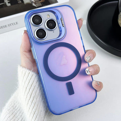 For iPhone 11 Pro Max MagSafe Lens Holder PC Hybrid TPU Phone Case(Blue) - iPhone 11 Pro Max Cases by PMC Jewellery | Online Shopping South Africa | PMC Jewellery