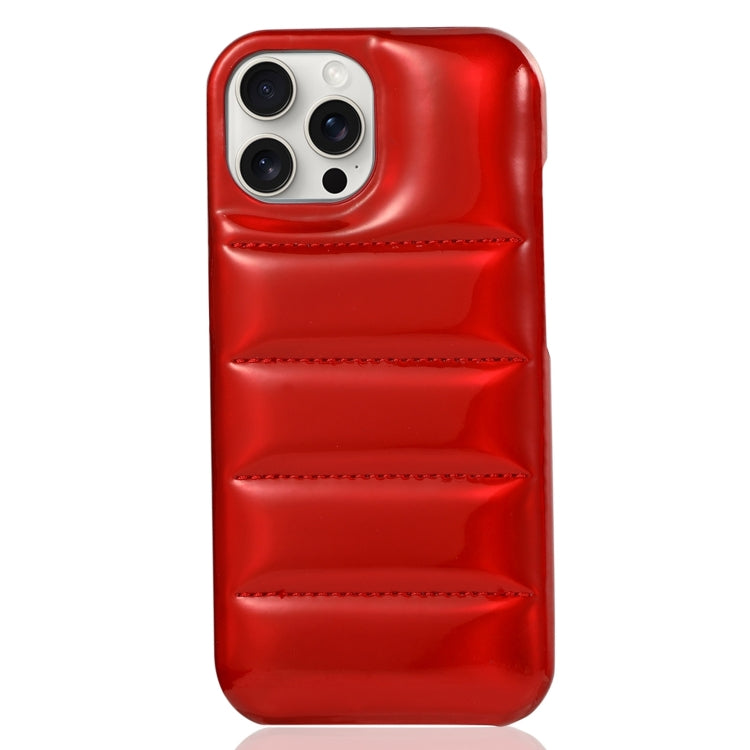 For iPhone 15 Pro Laser Aurora Down Jacket All-inclusive Phone Case(Red) - iPhone 15 Pro Cases by PMC Jewellery | Online Shopping South Africa | PMC Jewellery | Buy Now Pay Later Mobicred