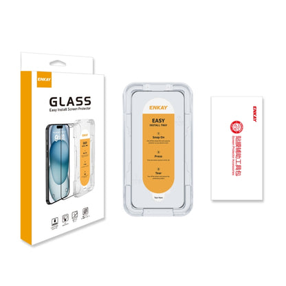 For iPhone 15 ENKAY Easy Install High Alumina Silicon Full Glass Film - iPhone 15 Tempered Glass by ENKAY | Online Shopping South Africa | PMC Jewellery