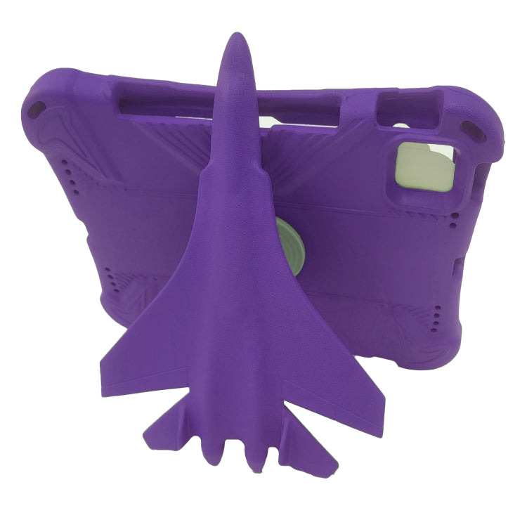 For iPad Air 11 2025 / 2024 360 Rotation Aircraft Holder EVA Shockproof Tablet Case(Purple) - iPad Air 11 2025 / 2024 Cases by PMC Jewellery | Online Shopping South Africa | PMC Jewellery | Buy Now Pay Later Mobicred