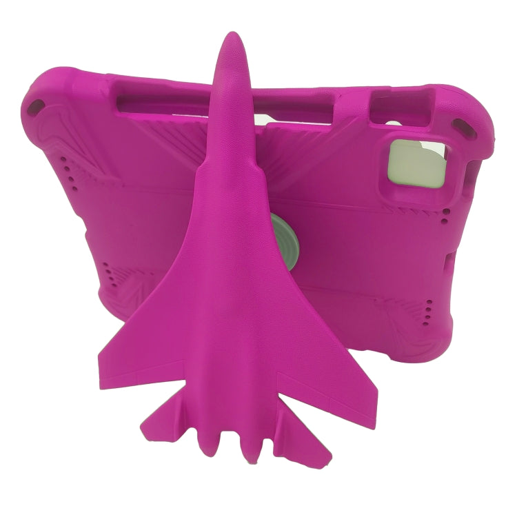 For iPad Pro 11 2024 360 Rotation Aircraft Holder EVA Shockproof Tablet Case(RoseRed) - iPad Pro 11 2024 Cases by PMC TechLife | Online Shopping South Africa | PMC TechLife | Buy Now Pay Later Mobicred