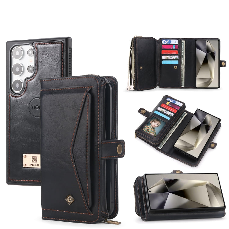 For Samsung Galaxy S24 5G Multi-functional Zipper Wallet Leather Phone Case(Black) - Galaxy S24 5G Cases by PMC Jewellery | Online Shopping South Africa | PMC Jewellery | Buy Now Pay Later Mobicred