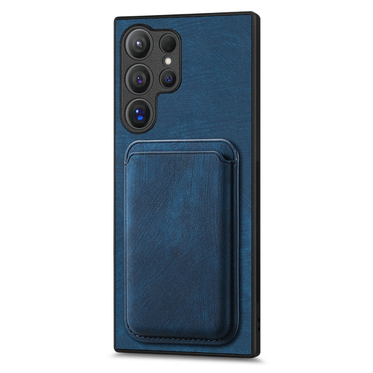 For Samsung Galaxy S25 Ultra 5G Retro Leather Card Bag Magnetic Phone Case(Blue) - Galaxy S25 Ultra 5G Cases by PMC Jewellery | Online Shopping South Africa | PMC Jewellery | Buy Now Pay Later Mobicred