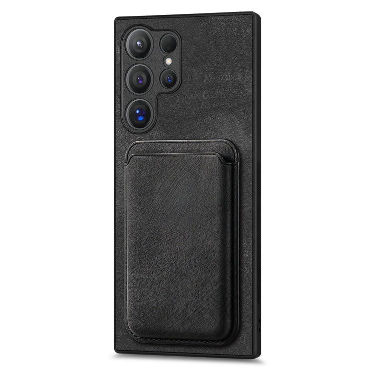 For Samsung Galaxy S25 Ultra 5G Retro Leather Card Bag Magnetic Phone Case(Black) - Galaxy S25 Ultra 5G Cases by PMC Jewellery | Online Shopping South Africa | PMC Jewellery | Buy Now Pay Later Mobicred